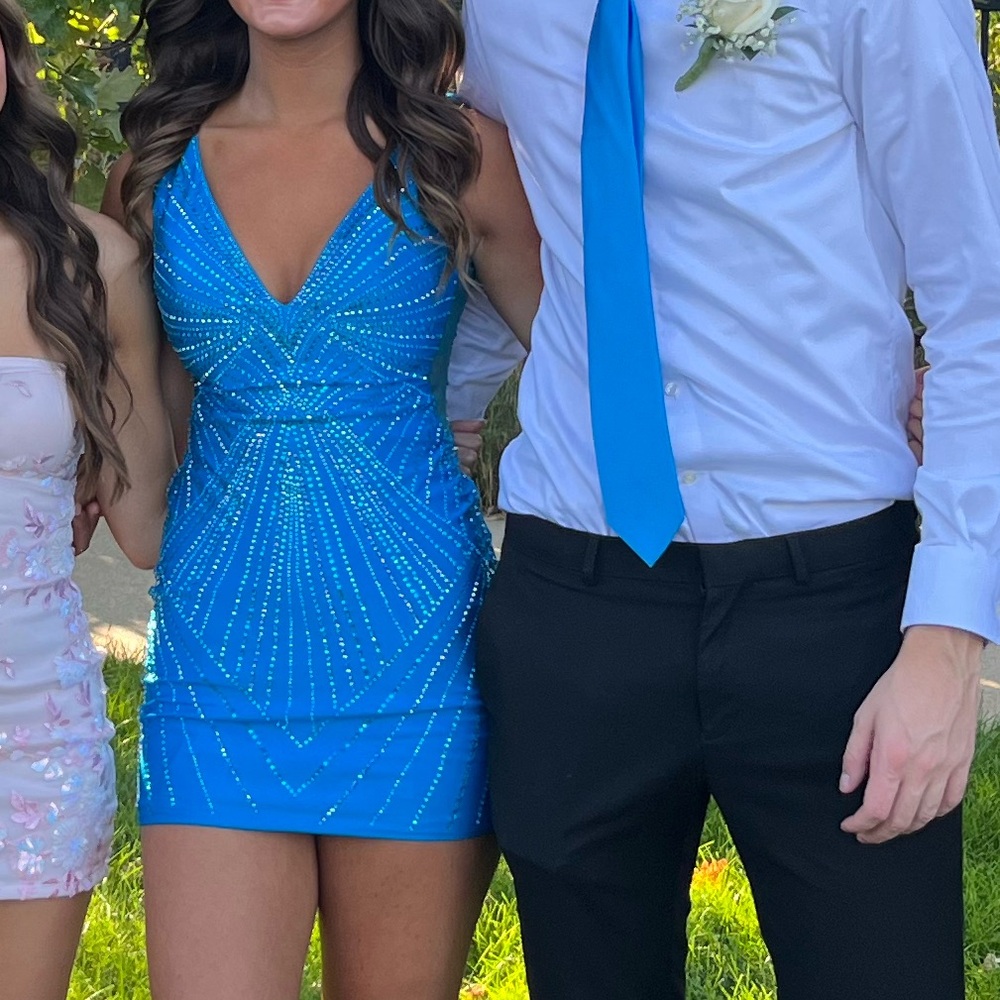Blue Sequin Dress